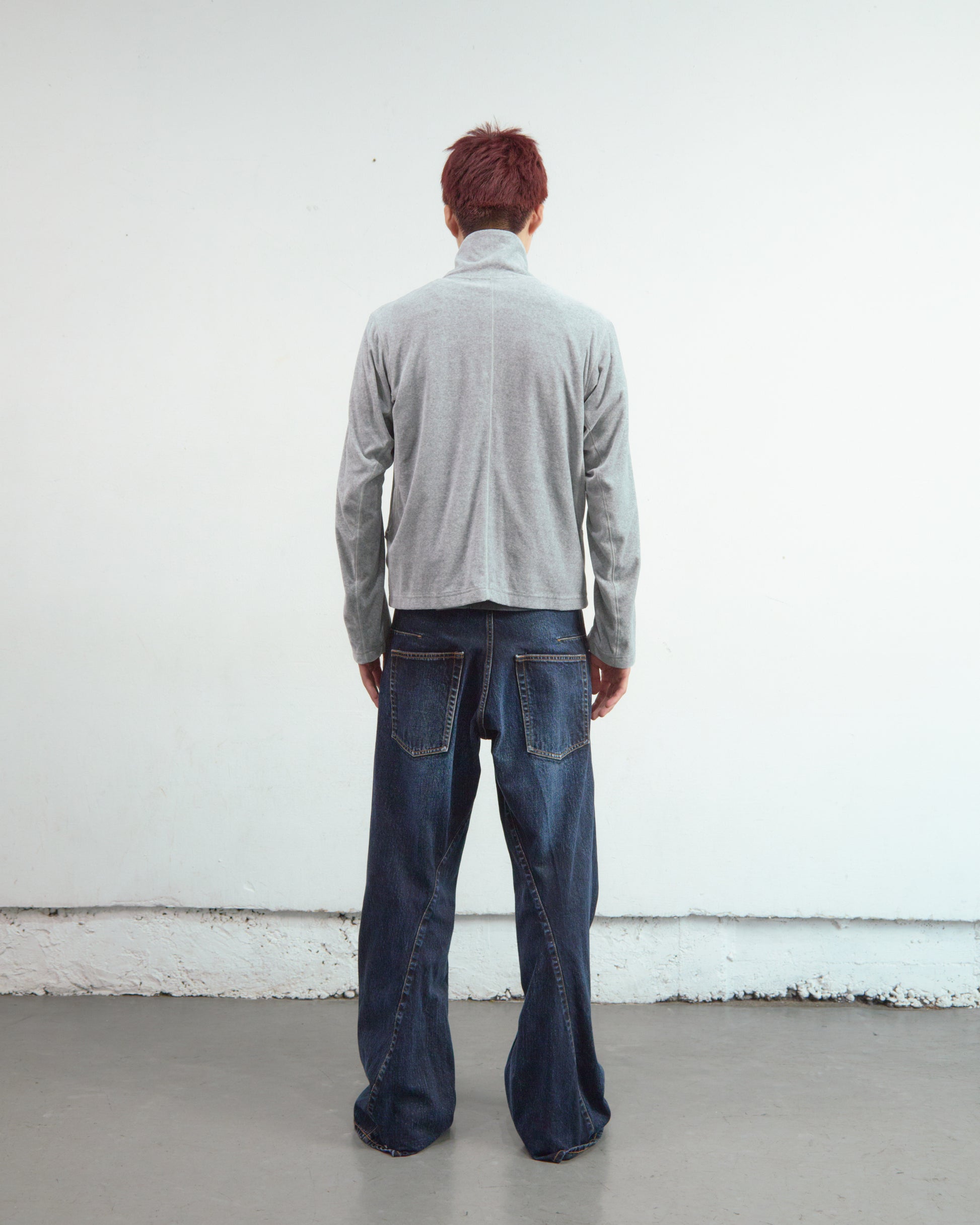 VELOUR ZIP UP TRACK TOP