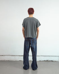 3D TWISTED WIDE LEG JEANS