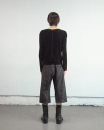 GLITTER TWILL 3D TWISTED JORTS