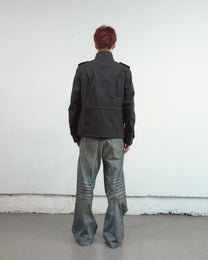 3D TWISTED WIDE LEG JEANS