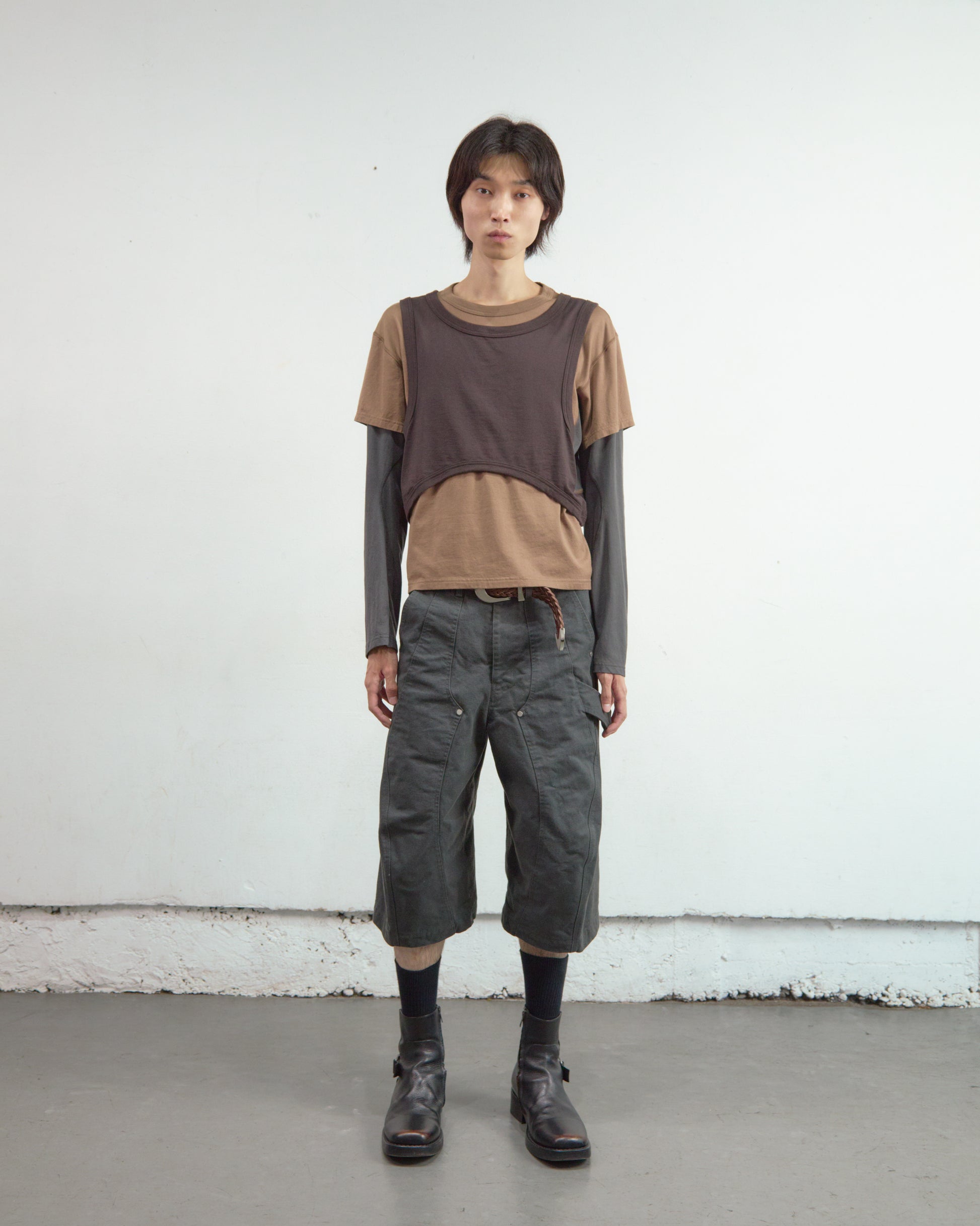 PANELLED MULTI LAYERD T-SHIRT