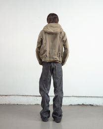 PANELED ZIP UP HOODIE