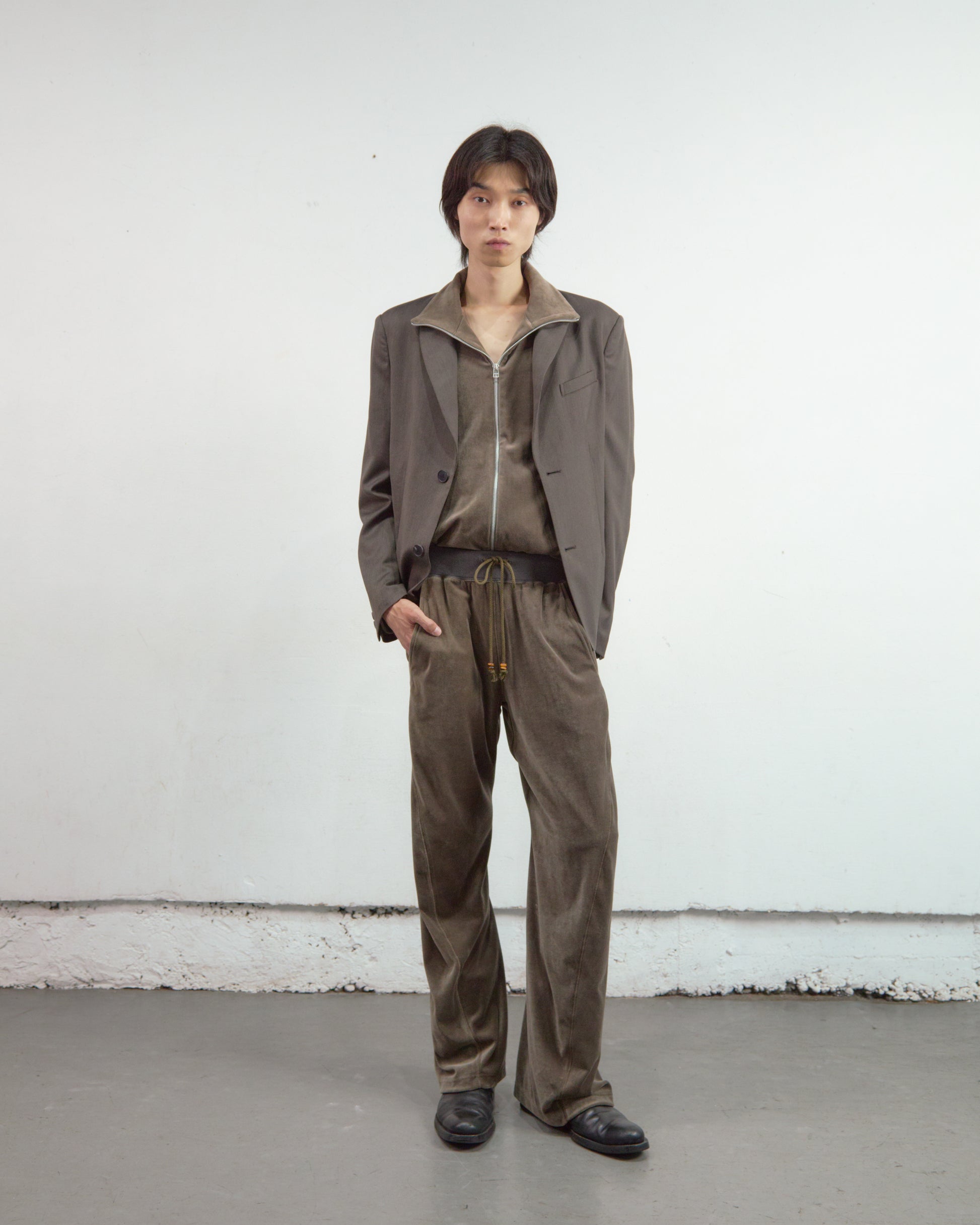 VELOUR 3D TWISTED LOUNGE PANTS