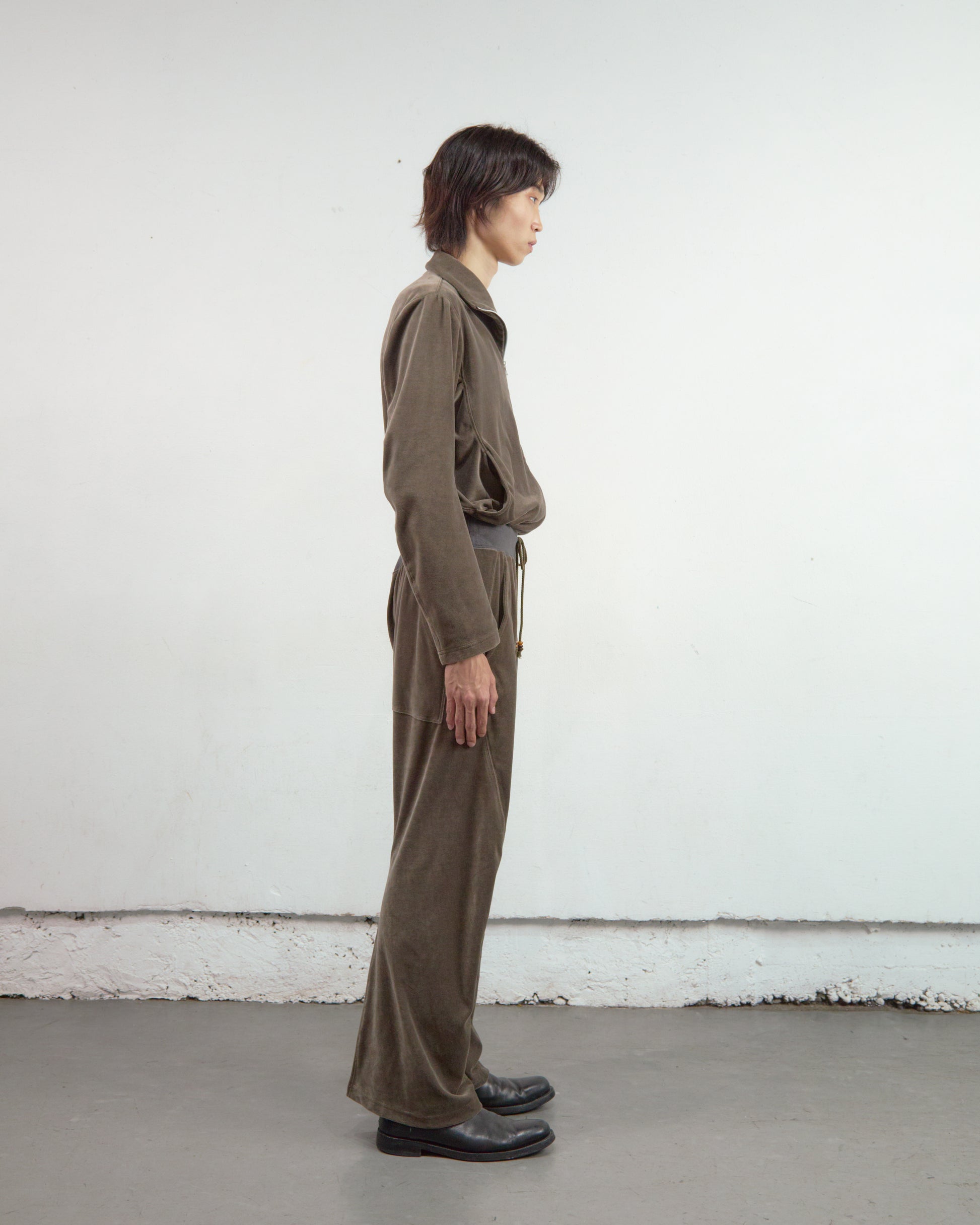 VELOUR ZIP UP TRACK TOP