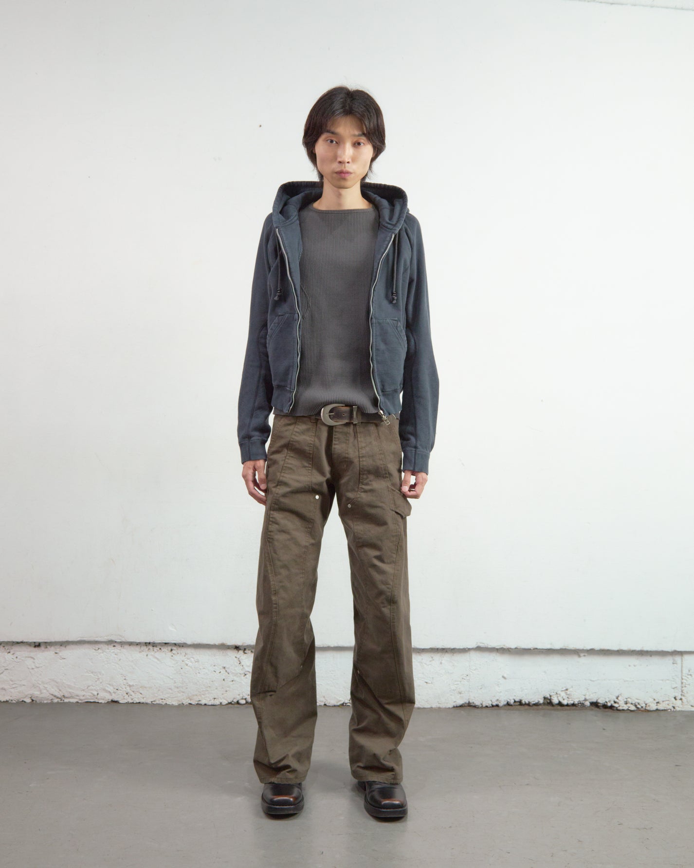 CURVED LEG DOUBLE KNEE WORK PANTS