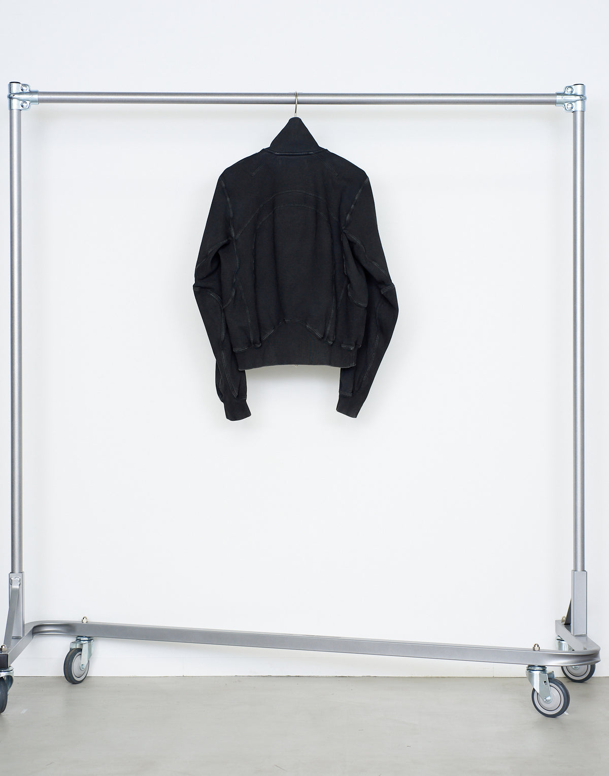 PANELED ZIP UP SWEAT SHIRT