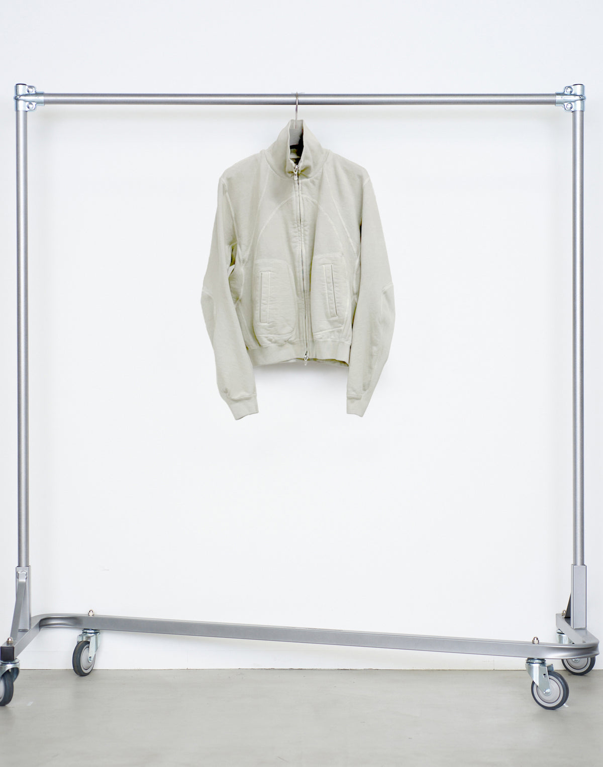 PANELED ZIP UP SWEAT SHIRT