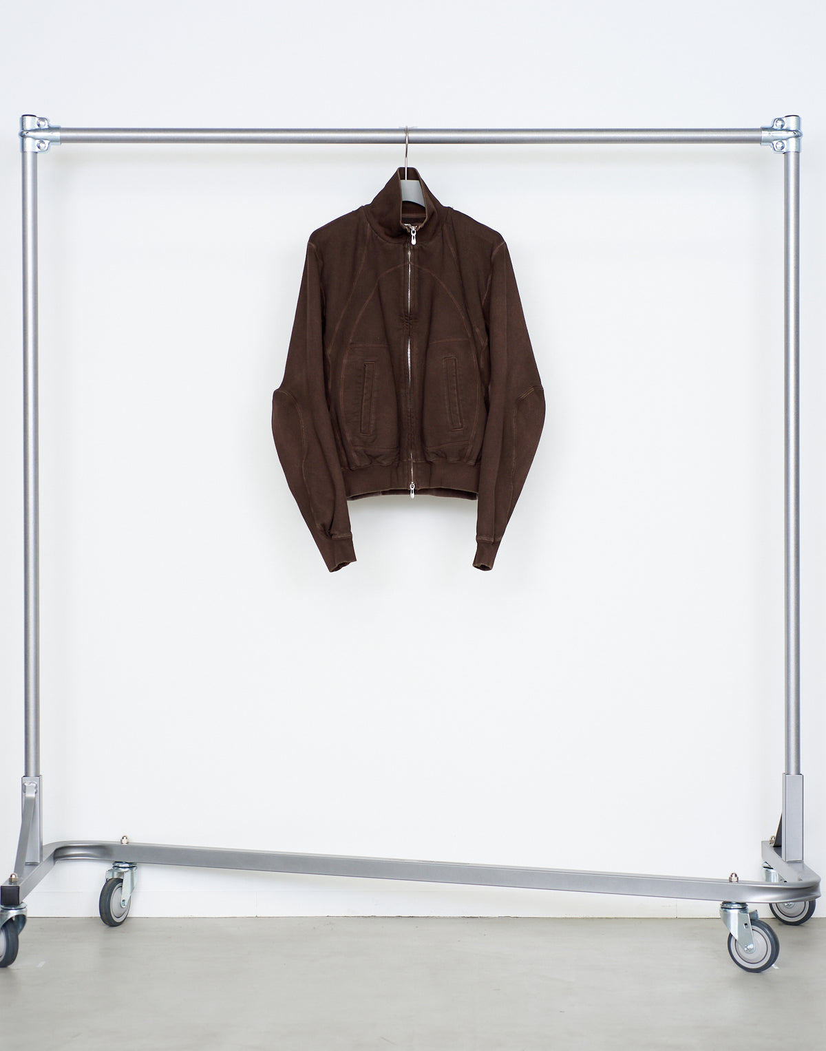PANELED ZIP UP SWEAT SHIRT
