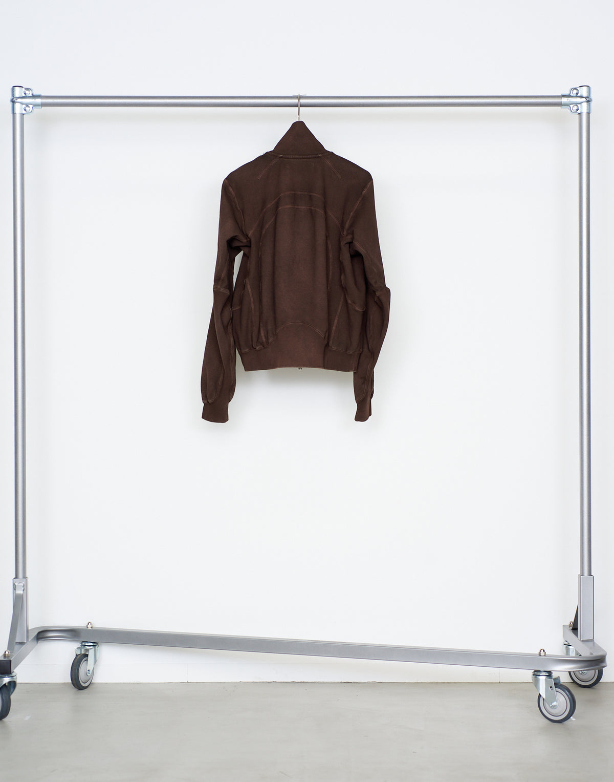 PANELED ZIP UP SWEAT SHIRT