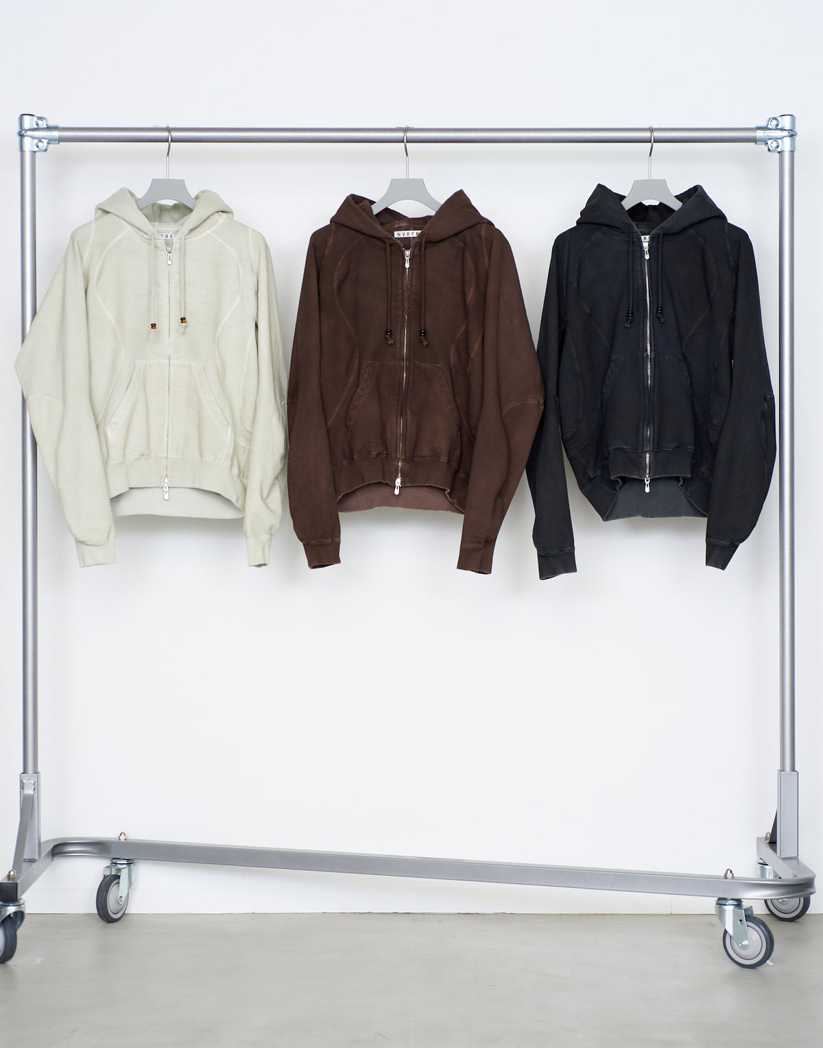 PANELED ZIP UP HOODIE