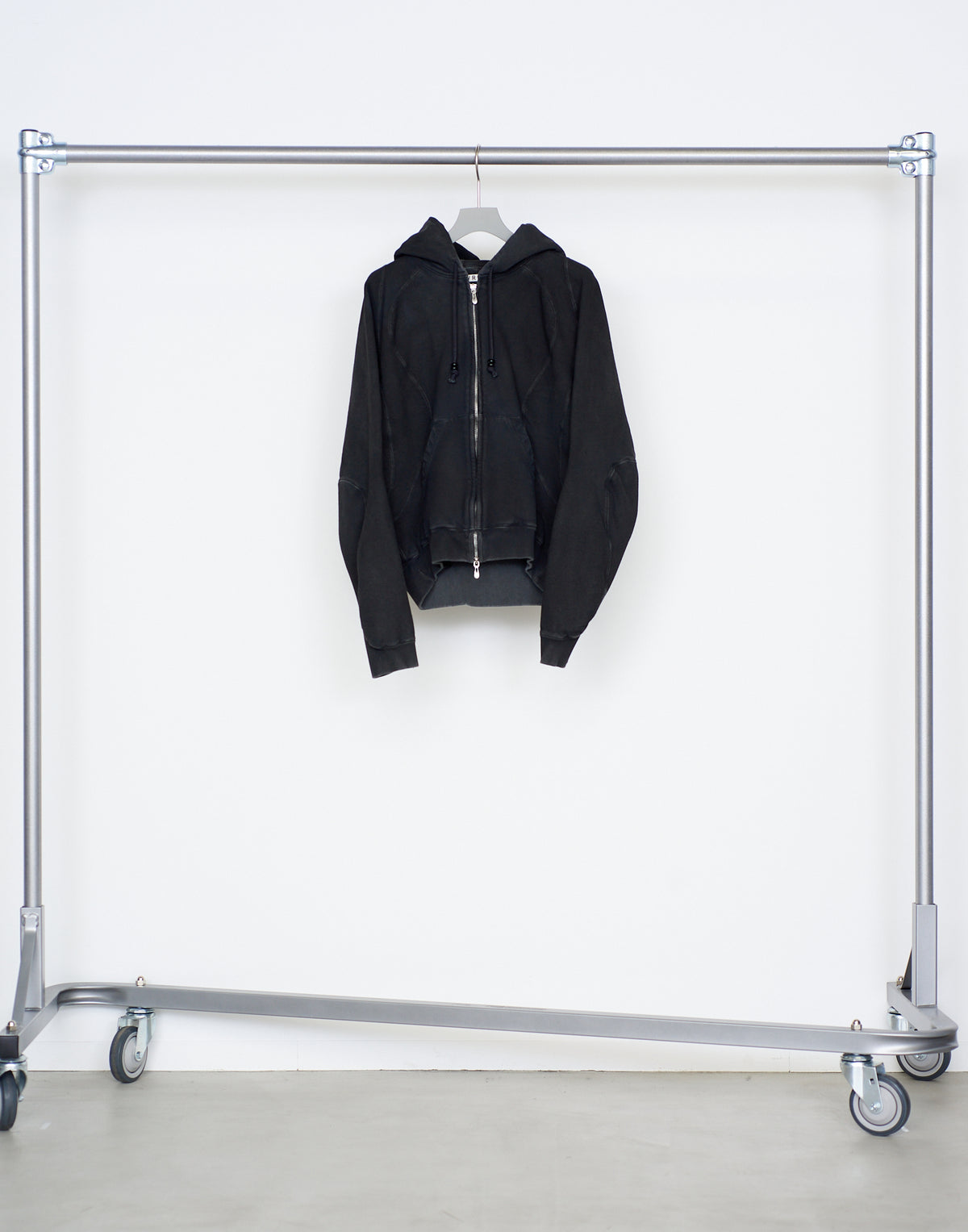 PANELED ZIP UP HOODIE