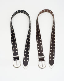 4c STUDDED LEATHER BELT