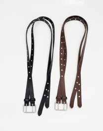 STUDDED DOUBLE PIN SPLIT
LEATHER BELT