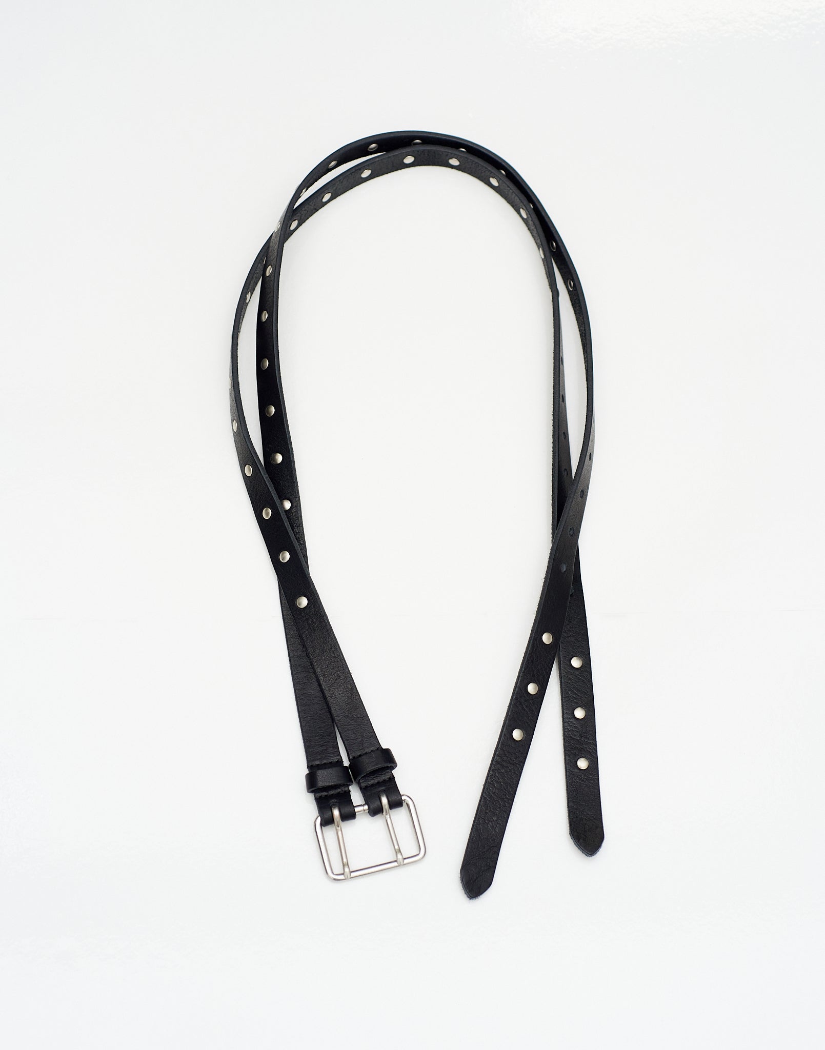 STUDDED DOUBLE PIN SPLIT
LEATHER BELT
