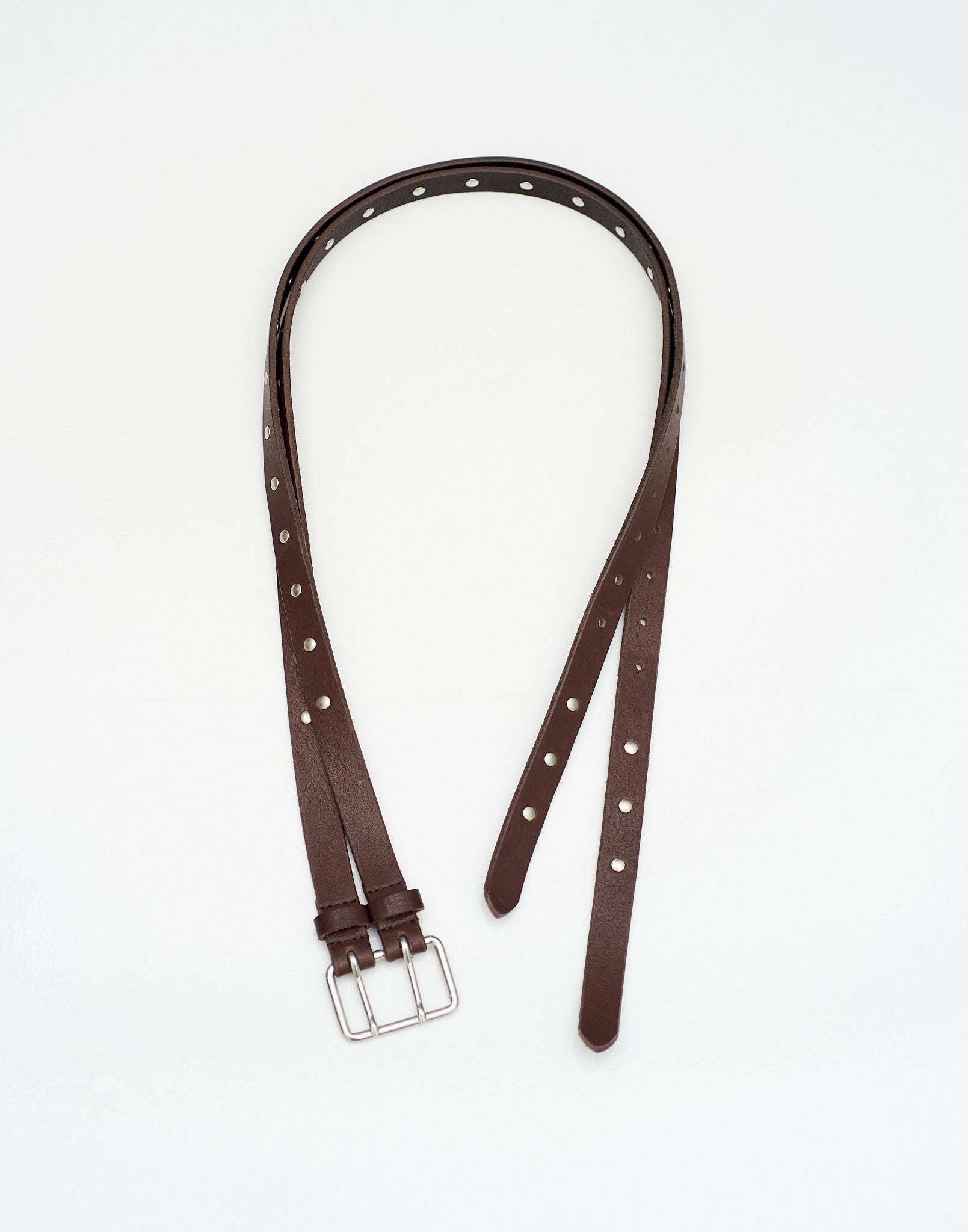 STUDDED DOUBLE PIN SPLIT
LEATHER BELT