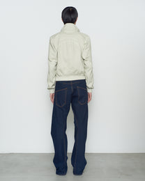 PANELED ZIP UP SWEAT SHIRT