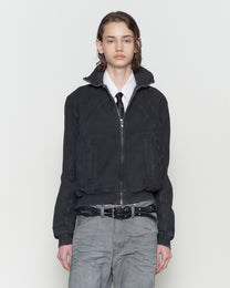 PANELED ZIP UP SWEAT SHIRT