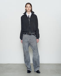 PANELED ZIP UP SWEAT SHIRT