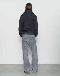 PANELED ZIP UP SWEAT SHIRT