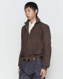 PANELED ZIP UP SWEAT SHIRT