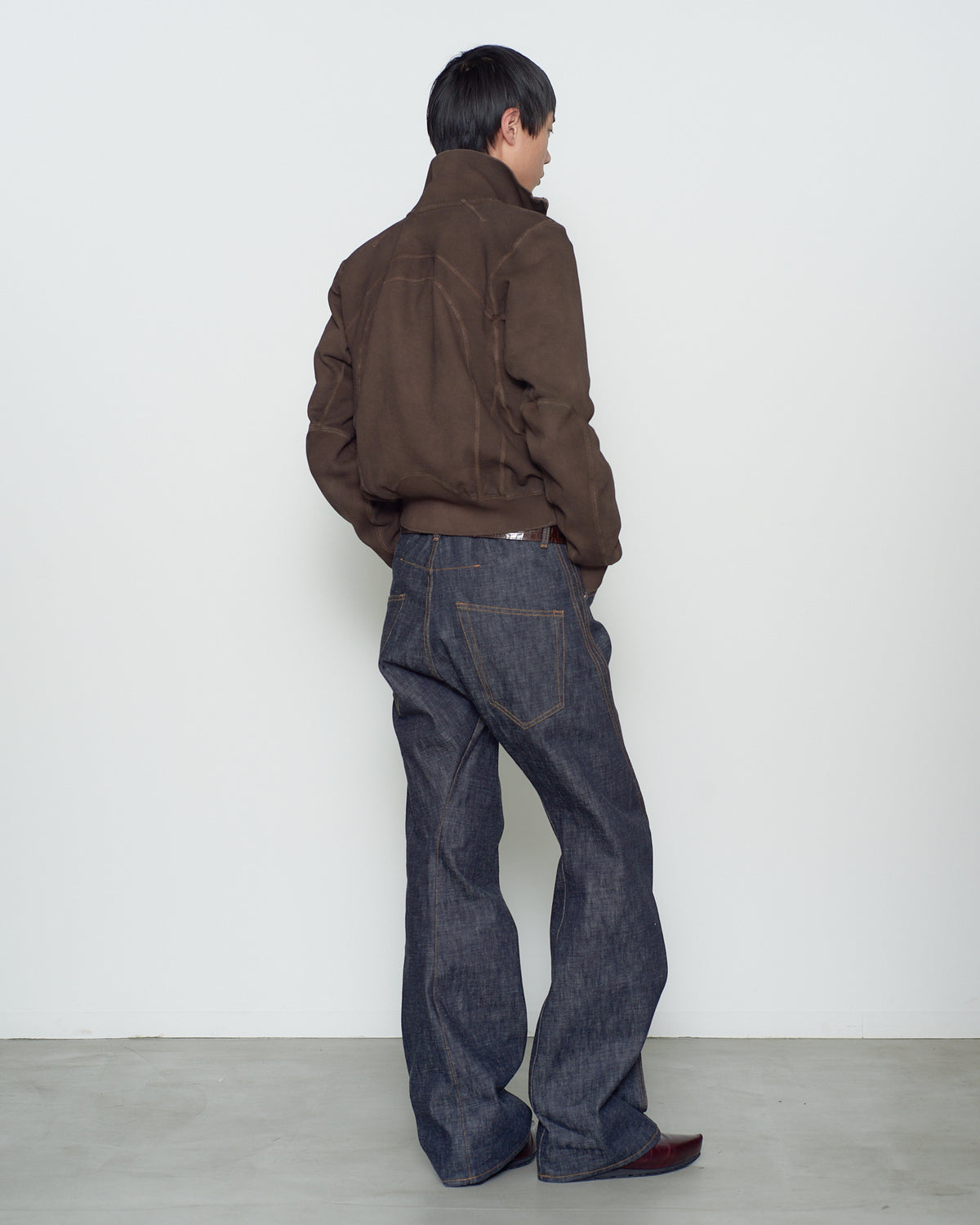 PANELED ZIP UP SWEAT SHIRT