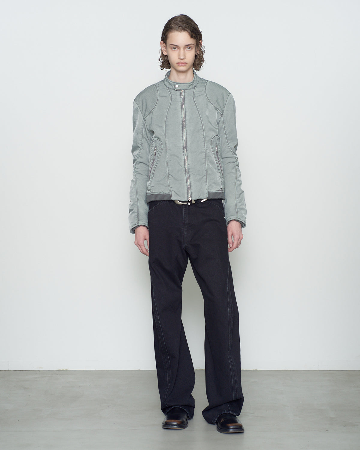 PANELLED PADDED MOTO JACKET