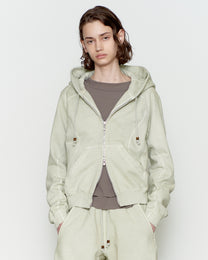 PANELED ZIP UP HOODIE