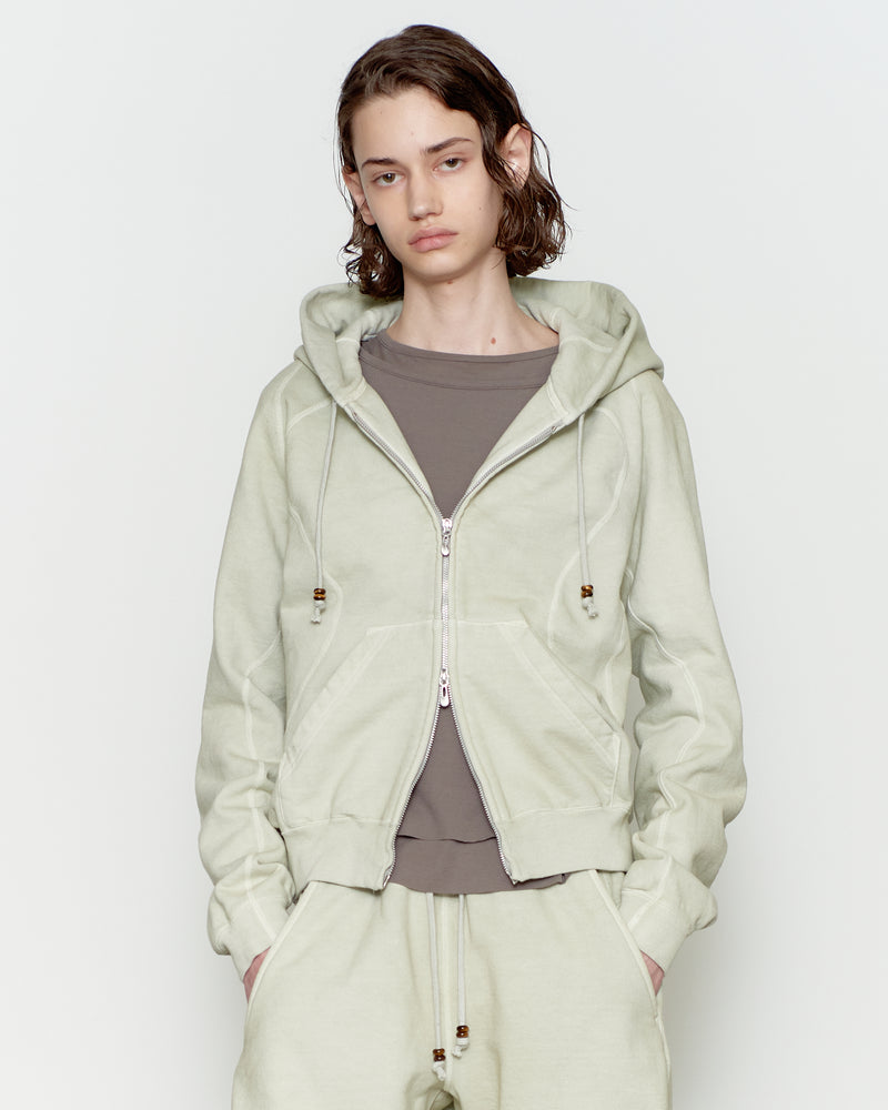 PANELED ZIP UP HOODIE