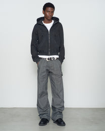 PANELED ZIP UP HOODIE