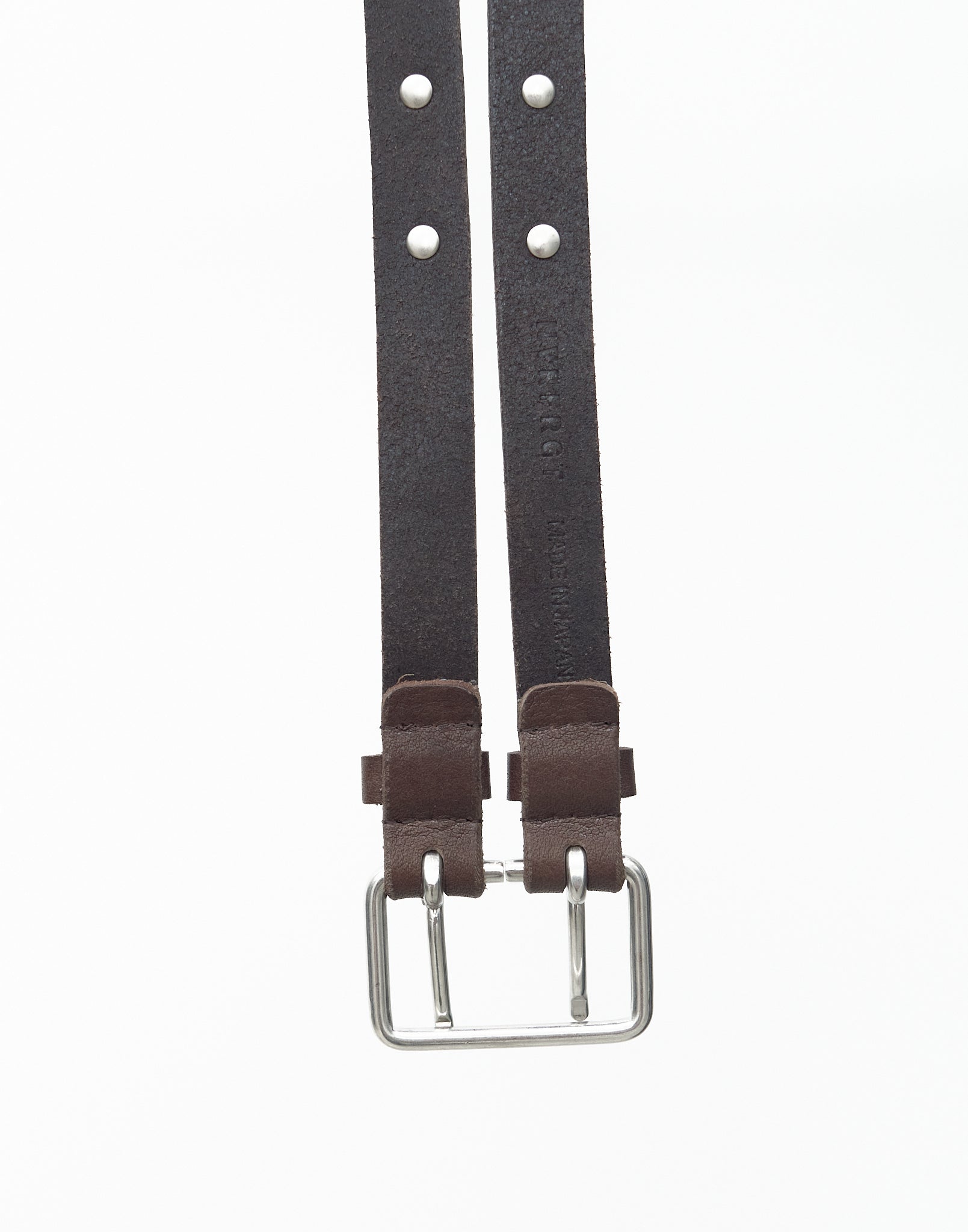 STUDDED DOUBLE PIN SPLIT
LEATHER BELT