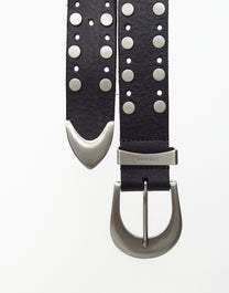 4c STUDDED LEATHER BELT