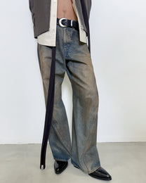 3D TWISTED WIDE LEG JEANS