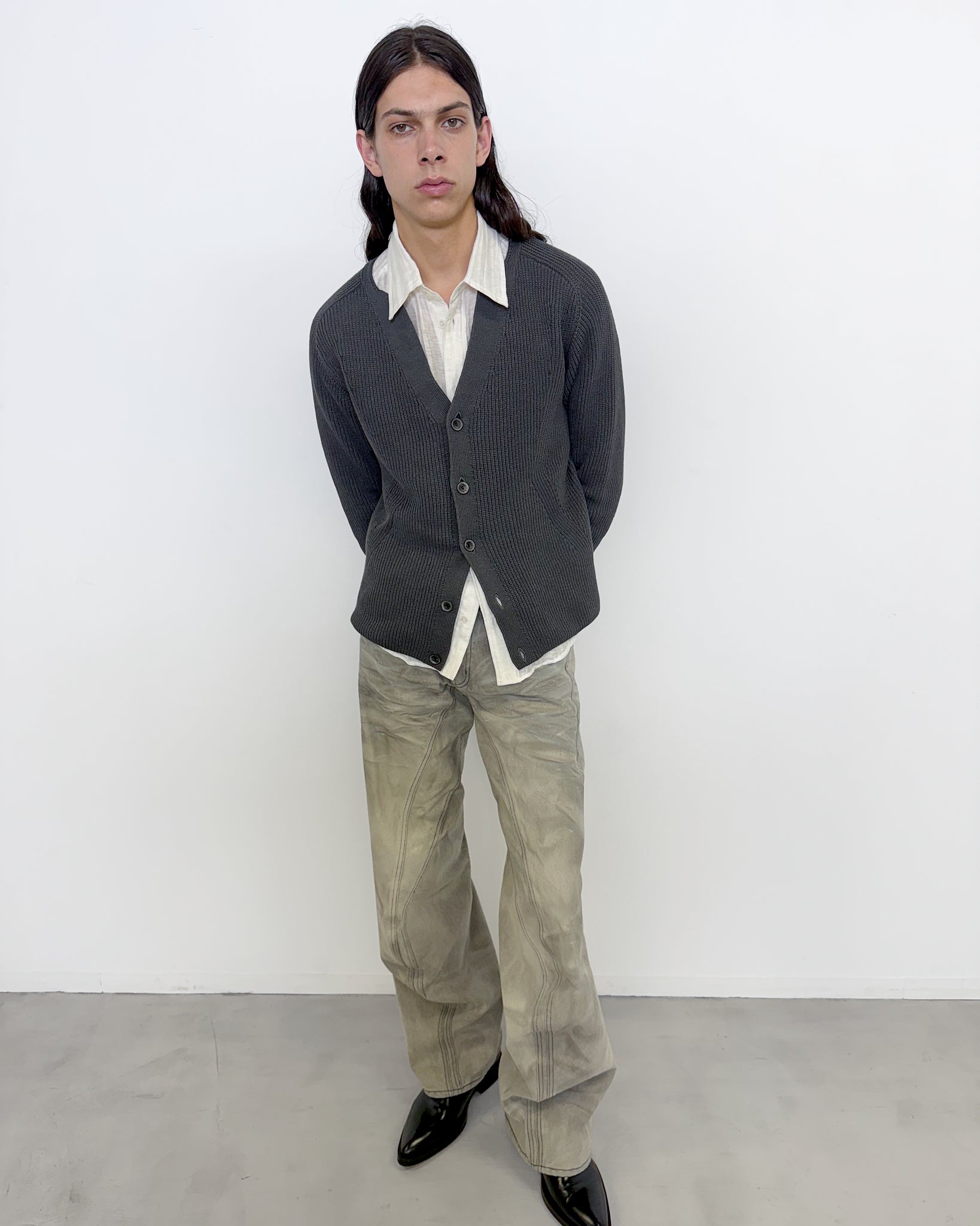 RIBBED CARDIGAN