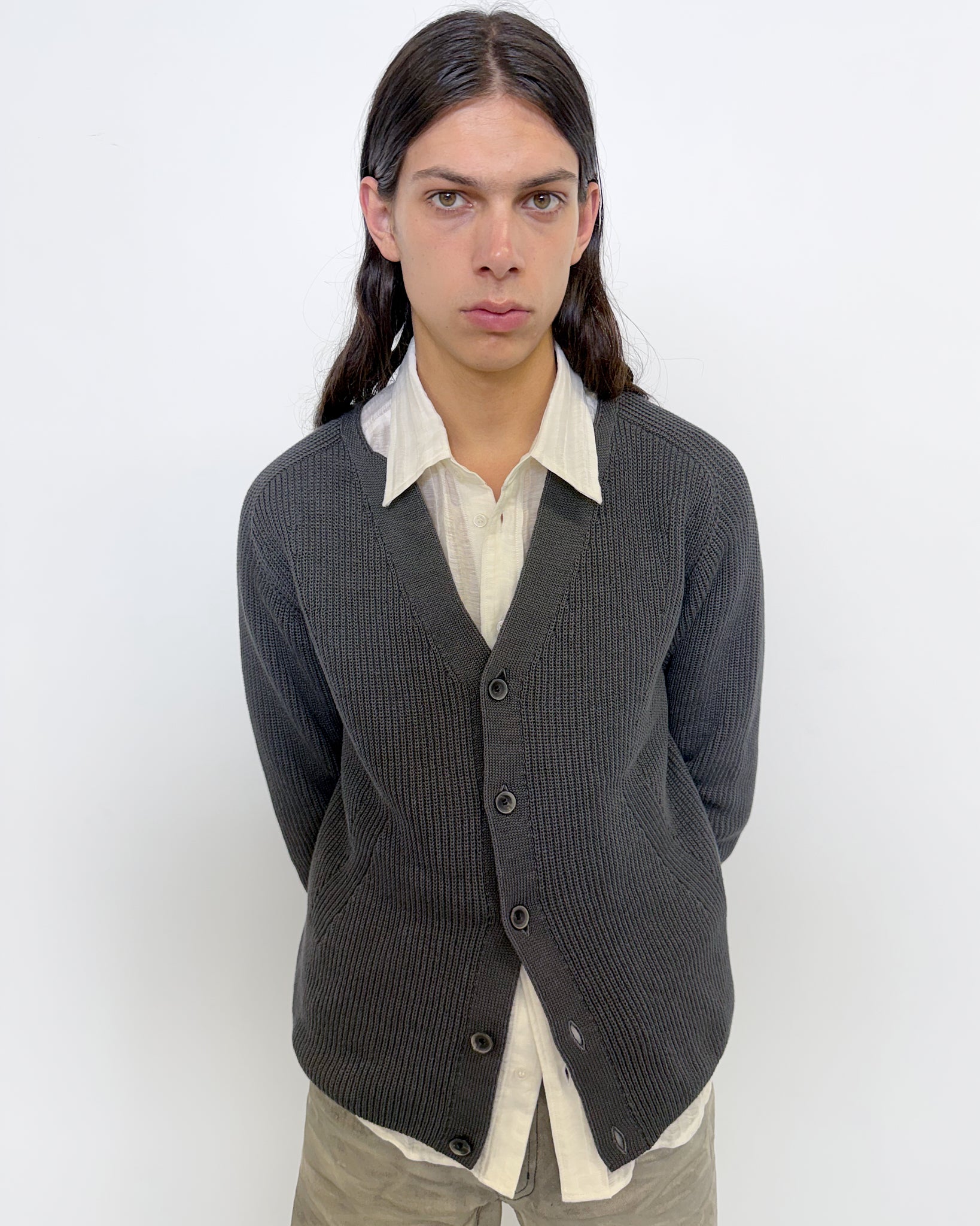 RIBBED CARDIGAN