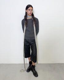 GLITTER TWILL 3D TWISTED JORTS