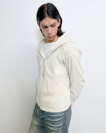 SEMI SHEER FULL ZIP UP HOODIE